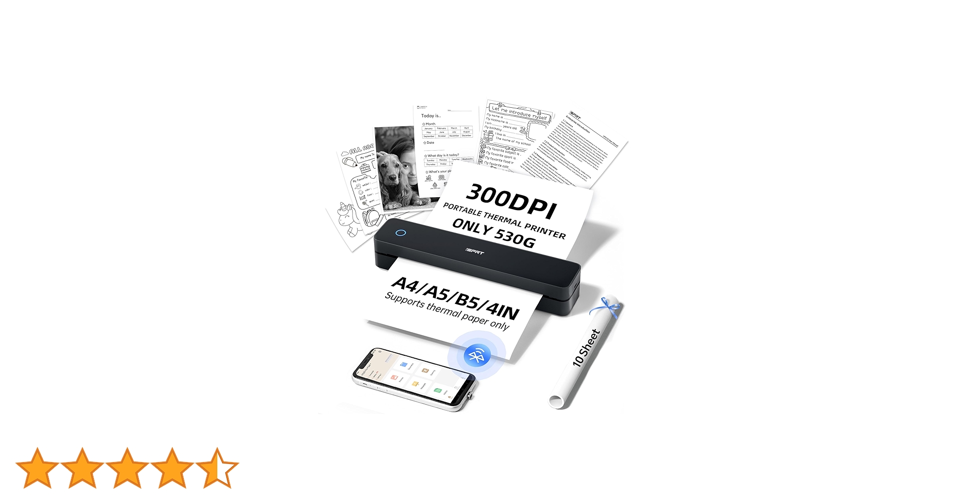 HPRT MT610 ポータブルプリンター ワイヤレス　新品未使用 41+b7sRv22L.jpg